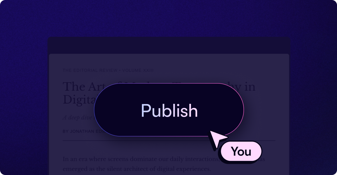Newsletter editor and publish workflow